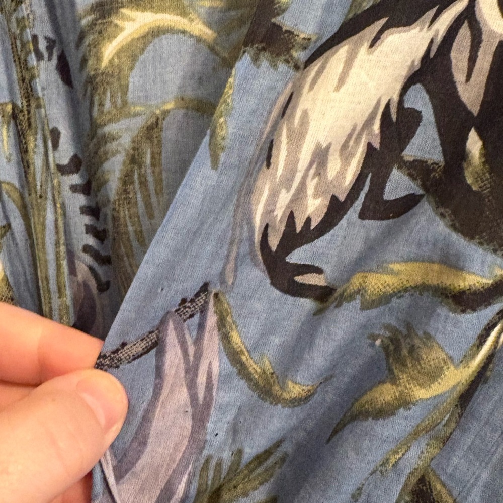 Guadalupe Blue Animal Print Dress Anthropologie - Picture 4 of 7